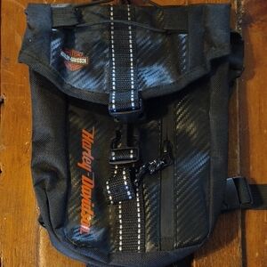 Harley-Davidson Black Waist Pack with Orange Script